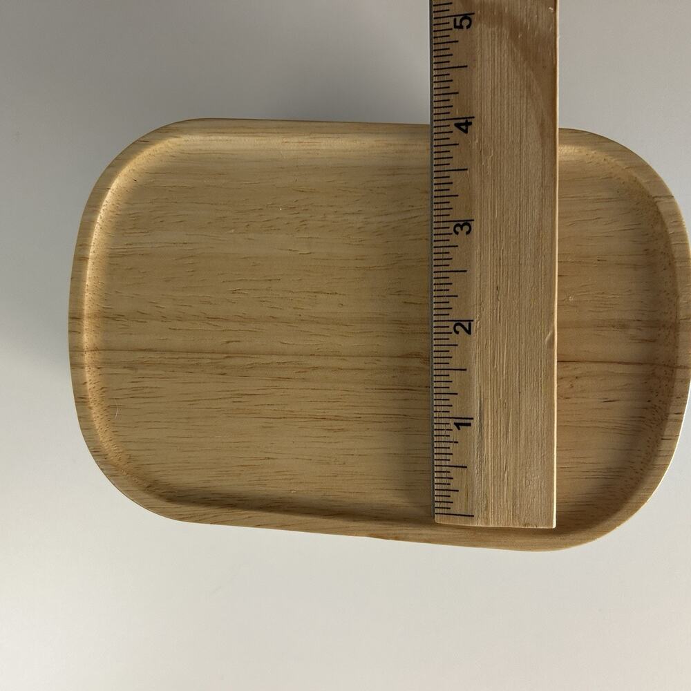 Large DOWAN Ceramic Butter Dish Wood Lid Turquoise 6.5" x 3.5" Classic Simple - Picture 5 of 11